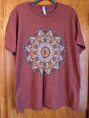 Bella Canvas Rust Mandala Graphic Tee
